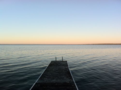your private dock at Big Manistique Lake