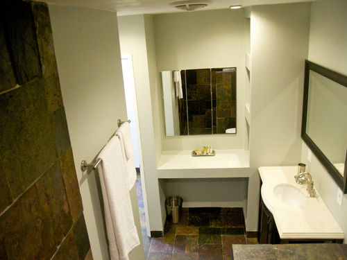 large and roomy with vanity space