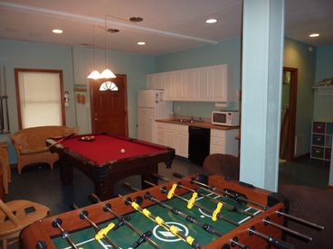 The rec room is on the lower level with fun galore