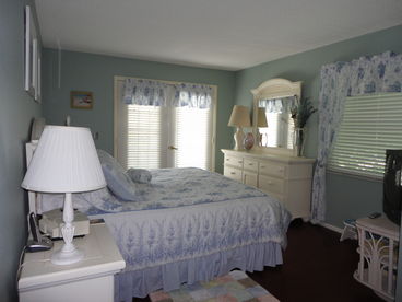 Newly appointed master bedroom with full bath. King bed is in master