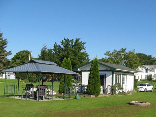 Bunkie with gazebo & fire pit