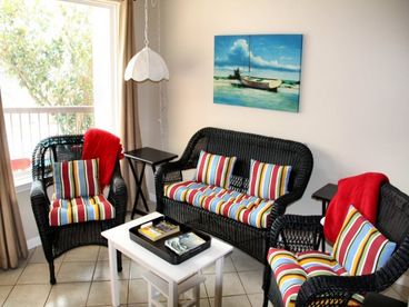 Relax on the comfortable sofa