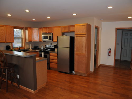 full kitchens with all utensils and appliances