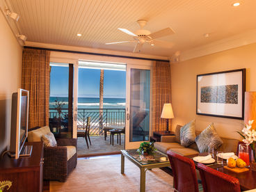 Ocean view living and dining room