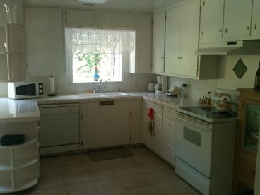 Spacious, light-filled kitchen.