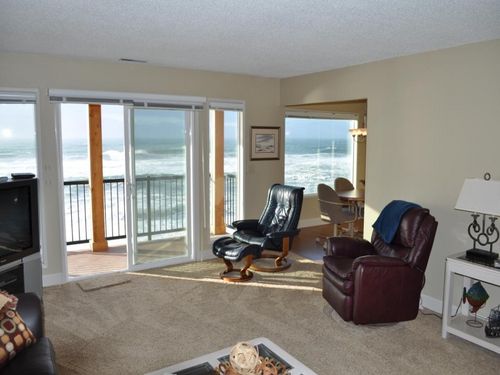 Living room with ocean view