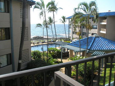 View from rear of Condo Complex through to pool grounds