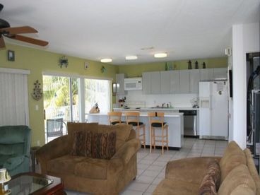The Beach Retreat Features an Open Floor Plan with a Spacious Kitchen