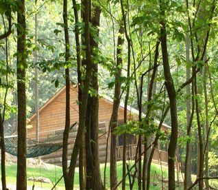 Loose Moose Lodge, view from Hammock and fire pit area