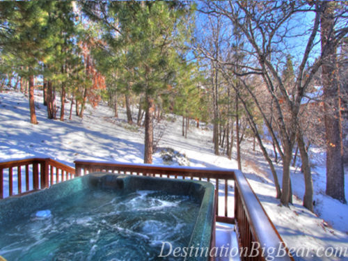 A hot tub awaits you after a long day or boating or snow play