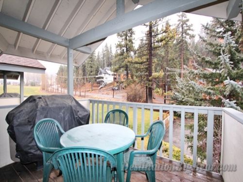 Outdoor patio overlooking golf course