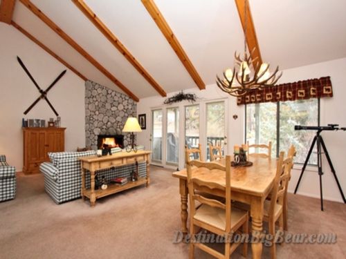 Living room with views of Bear Mountain