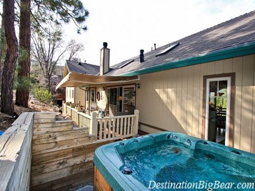 Large HOT TUB situated in a private backyard setting