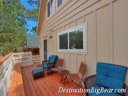 Take in the peek-a-boo views and fresh air on the front deck