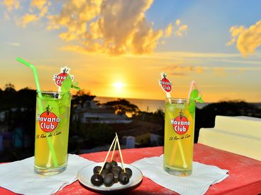 Welcome drink at our Solarium, with a sunset view..!!