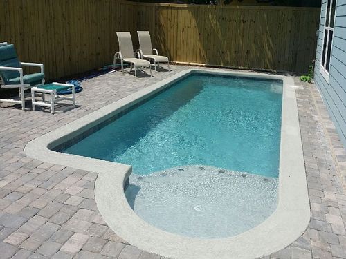 11x30 saltwater pool with tanning ledge