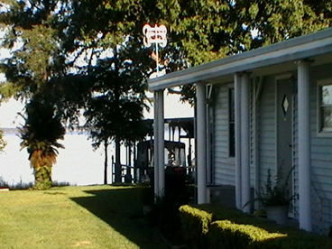 Side view of house looking toward Lake Eustis and the boat house