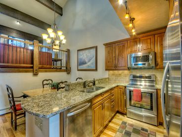 Beautiful Fully Equipped Kitchen with Granite Counter Tops, Open Floor Plan