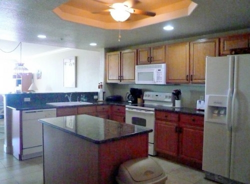 Kitchen with  granite counter tops