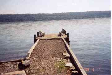 This dock is directly in front of the cottage with a gently sloping beach to the north.