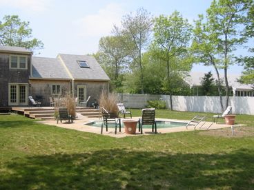 large, enclosed back yard