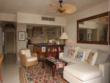 Comfortable furnishings allow you to fully relax ... modern comforts with the flair of beautiful Mexican arts and crafts.