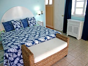This room has an ensuite bathroom and a beautiful view from the third floor. 