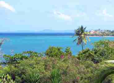 Gorgeous views of the Caribbean and nearby islands from the Casita roof deck.