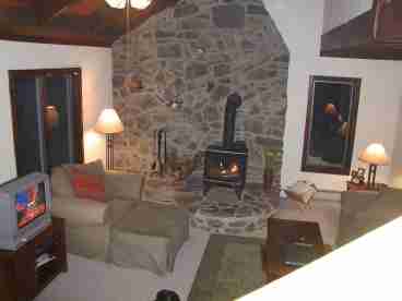 Cozy Living Room with woodburning stove