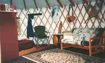 Yurts have an Adirondack decor 