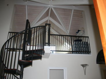 View of the loft from the main floor