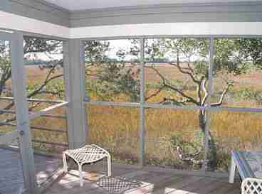 Screened Deck Overlooking Marsh