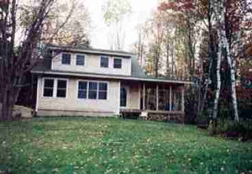 Waterside view of the house