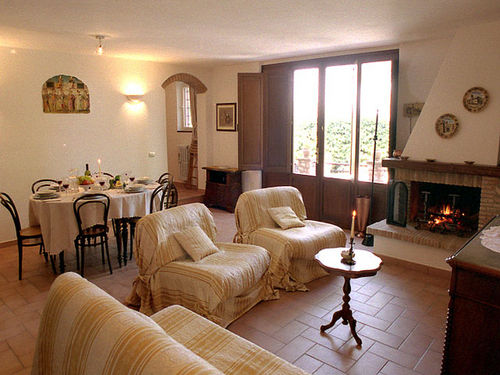 del Perugino charming cottage - The living room 