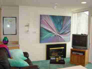 Beautiful Living Room with Gas Fireplace