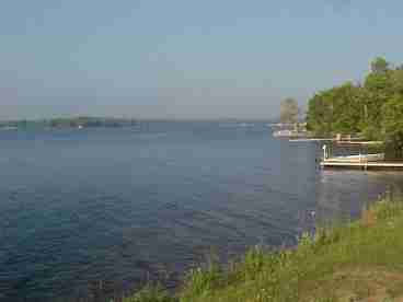 View of Christianson Bay from foot of dock( east )
