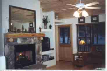 Fireplace in family room