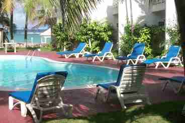 Pool overlooking Caribbean Sea