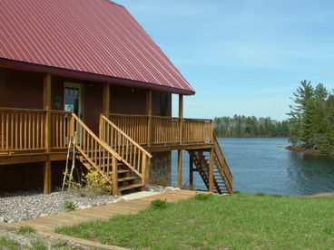 The Buck Rack Chalet sits on 100ft. of lakefront on Sixteen Mile Lake in the heart of the Hiawatha National Forest.