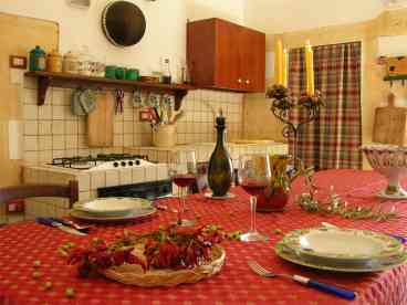 the kitchen