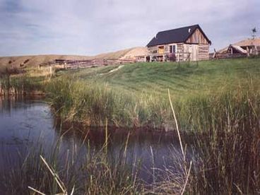 River Front Log Cabin on Ranch