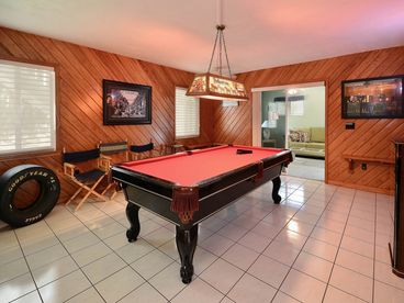 BILLARDS ROOM WITH WET BAR AND FLAT SCREEN TV