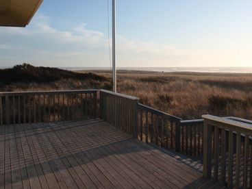 View of the Beach from the Spacious Deck
