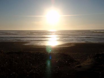 View of the Sunset from in front of the Beach House