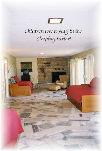 Sleeping Parlor located downstairs overlooking Table Rock Lake. 
 