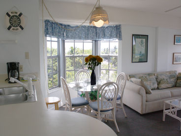 Dining area with view of the ocean