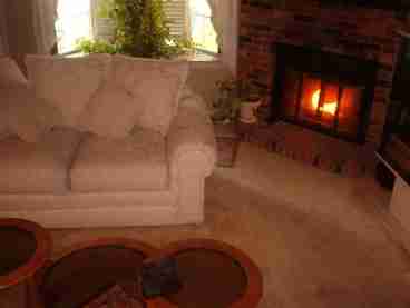 This is the Living Room with Fireplace and Bay Window