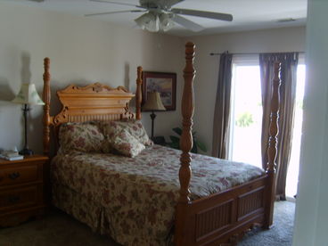 Bedroom w/ water views