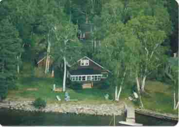 The camp for rent is in the upper right corner, behind the main house.