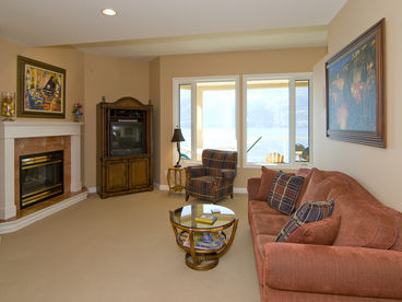 Well appointed Living Room, with TV.  The pull out couch bed enables this suite to sleep up to 6 persons.